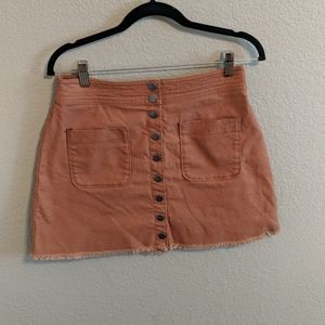Button Down Mini Skirt